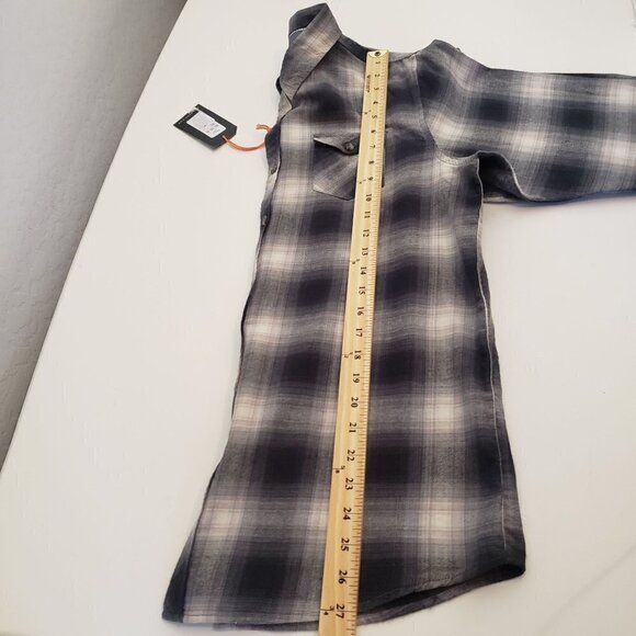 First Wave youth button down long sleeve shirt size 18/20 NWT - Picture 6 of 10